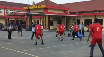 Semarak Hari Bhayangkara ke-79, Polres Pelabuhan Belawan Gelar Pertandingan Olahraga Internal