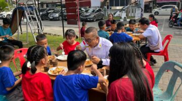 Rutan Kelas I Tanjung gusta Medan Gelar Makan gratis dengan anak-anak panti asuhan
