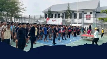 Sehat dan Ceria, Lapas Pemuda Langkat Gelar Senam Pagi Bersama