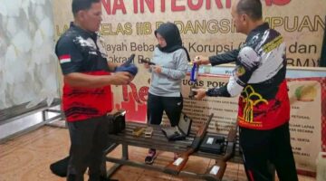Lapas Kelas IIB Padangsidimpuan Laksanakan Perawatan Senjata Api dan Inventaris Keamanan