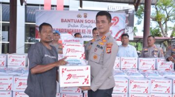 Polres Langsa Salurkan 200 Paket Sembako Sambut Hari Bhayangkara ke-79