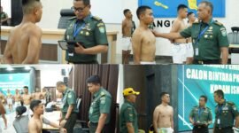  Calon Bintara Prajurit Karier (Caba PK) TNI AD Pria Tahun Anggaran 2025. Sidang ini dipimpin oleh Asisten Personel Kasdam IM, Kolonel Arm Aprianko Suseno, S.Sos., dan berlangsung di Gedung Malahayati Lantai 2, Makodam Iskandar Muda, Banda Aceh. Selasa (17/6/2025) 
