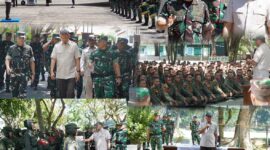  Mayor Jenderal TNI Niko Fahrizal, M.Tr. (Han), bersama Kepala Staf Kodam (Kasdam) IM, Brigadir Jenderal TNI Ayi Supriatna, S.I.P., M.M., serta para Pejabat Utama Kodam IM, menyambut langsung kedatangan Menteri Pertahanan Republik Indonesia (Menhan RI),  Selasa (24/6/2025).