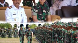 Brigadir Jenderal TNI Ayi Supriatna, S.I.P., M.M., mewakili Panglima Komando Daerah Militer Iskandar Muda secara resmi menutup kegiatan TNI Manunggal Membangun Desa (TMMD) ke-124 Tahun Anggaran 2025 dalam upacara yang digelar di Lapangan Bungong Jeumpa,, Rabu (4/6/2025).