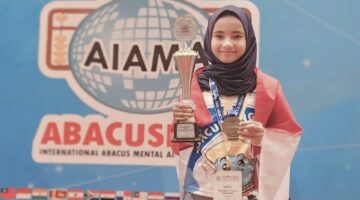 Dhiyanesya Siswa MIN 2 Langsa Juara II Hitung Cepat Sempoa Tingkat Dunia