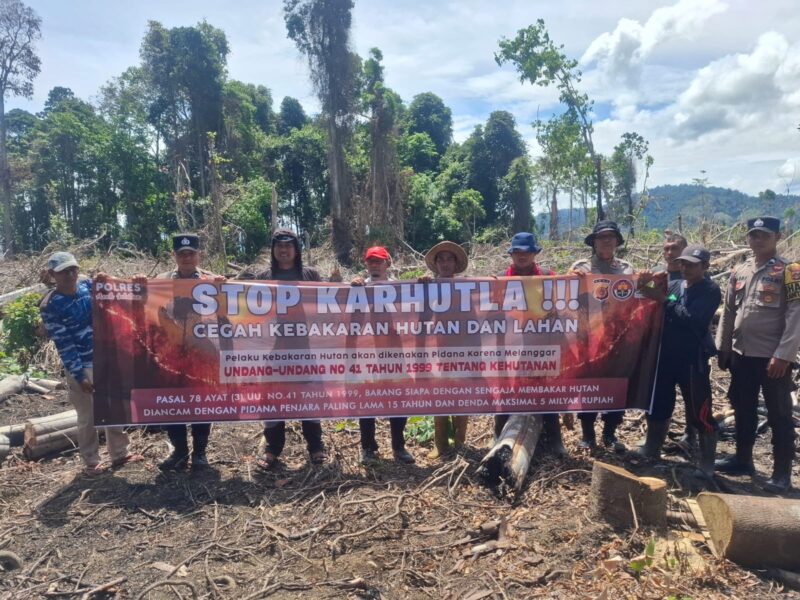 Patroli Cegah Karhutla, Polsek Kluet Selatan Bersama FKL Edukasi Pemilik Lahan