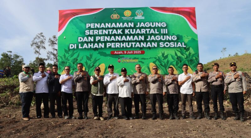 Polda Aceh Kerahkan Ratusan Alsintan untuk Dukung Penanaman Jagung Serentak Kuartal III