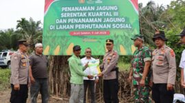 Polres Aceh Selatan Laksanakan Launching Penanaman Jagung Serentak di Lahan Perhutanan Sosial Dukung Asta Cita Ketahanan Pangan Nasional