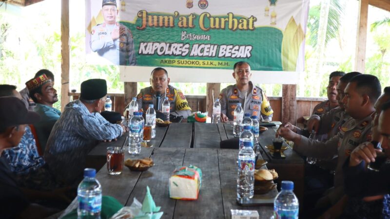 Pererat Sinergi dengan Warga, Kapolres Aceh Besar Gelar Jumat Curhat Dengarkan Aspirasi Warga