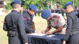  Upacara Penyerahan Jabatan Wakil Komandan Satuan (Wadansat) Brimob Polda Aceh secara resmi dan penuh khidmat, Selasa, 08 Juli 2025. 
