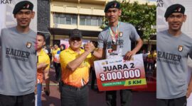 Pratu Chandra Deni mendapatkan prestasi dengan memenangkan pertandingan juara II umum putra kategori 5 K dan mengharumkan nama Batalyon Infanteri 112/Dharma Jaya .Minggu (27/07/2025).