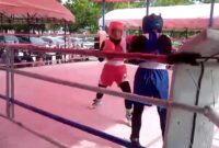 Petinju Putri Aceh Besar Meylan Dwi Parestu Menang RSC atas Mutia Syaharani di Semifinal Pra Pora Rabu (9/7/2025).