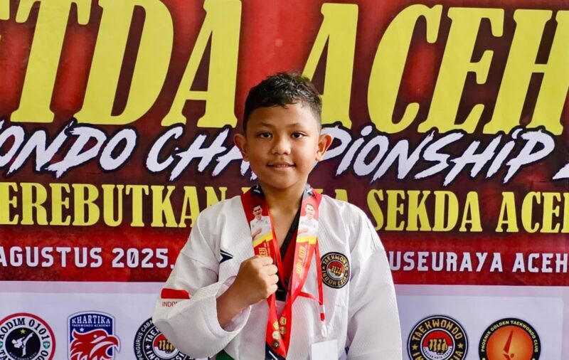 Alif Ramadhan Raih Medali Perunggu di Kejuaraan Taekwondo Piala Sekda Aceh 2025