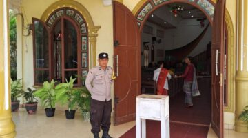 Polsek Bosar Maligas Sosialisasi Call Center 110 Polri, Ajak 75 Jemaat HKBP Resort Exaudi Jaga Kamtibmas Bersama