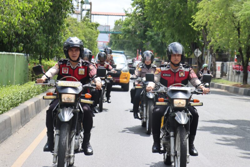 patroli berskala besar dalam wilayah hukumnya. Kegiatan ini dalam rangka menjelang Hari Ulang Tahun Kemerdekaan Republik Indonesia ke-80