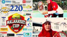228 Petenis Ramaikan The Glory of Malahayati Cup 2025 di Banda Aceh.(Foto:Dok)