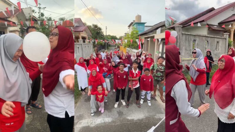 memperingati Hari Ulang Tahun (HUT) Kemerdekaan Republik Indonesia ke-80 tahun 2025, warga Komplek Meusara Agung, Desa Gue Gajah, Kecamatan Darul Imarah, Kabupaten Aceh Besar, menggelar berbagai perlombaan yang berlangsung meriah di Lorong Tomat Dua.