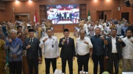 Wagub Aceh, Fadhlullah saat membuka rapat konsolidasi Satgas Kopdes Merah Putih di Banda Aceh, Selasa 2 September 2025.