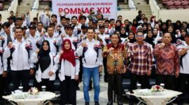 Sekda Aceh Resmi melepas Kontingen BAPOMI ke POMNAS XIX, Targetkan Masuk 10 Besar