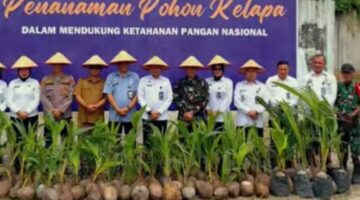 Dukung Program Nasional, Rutan Kelas I Medan Tanam Bibit Pohon Kelapa Serentak