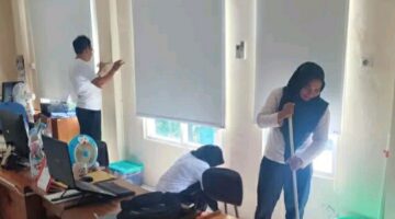 Bapas Palangka Raya Gelar Kerja Bakti Gotong Royong, Perindah Lingkungan Kantor