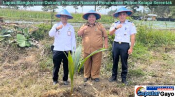Lapas Blangkejeren Dukung Program Nasional, Tanam 135 Pohon Kelapa untuk Ketahanan Pangan dan Lingkungan