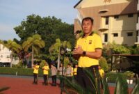  Kombes Pol Shobarmen, mengingatkan seluruh personil akan pentingnya menjaga kesehatan sebagai modal utama dalam melaksanakan tugas.  di Mapolda Aceh, Jumat, 12 September 2025.