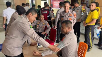 Polres Pidie Jaya Gelar Donor Darah Serentak, Wujud Polisi Humanis Peduli Sesama