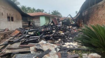Kebakaran Di Lawe Sigalagala Agara, 4 Rumah Terdampak