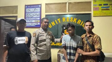 Pelaku berinisial MH (35), warga Desa Kuta Trieng, ditangkap aparat Polsek Meureudu, Polres Pidie Jaya, (24/10) foto.Ist