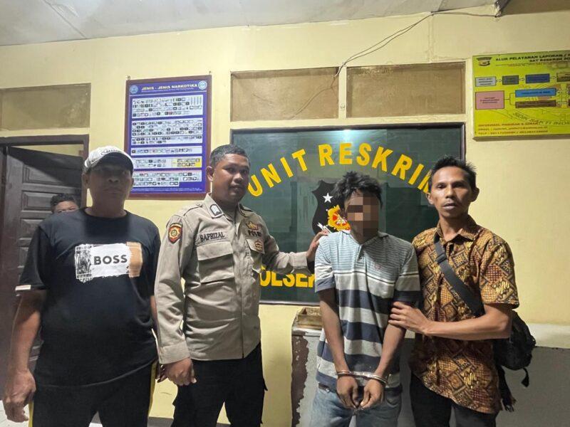 Pelaku berinisial MH (35), warga Desa Kuta Trieng, ditangkap aparat Polsek Meureudu, Polres Pidie Jaya, (24/10) foto.Ist