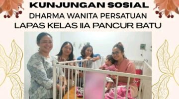 Wujudkan Solidaritas, DWP Lapas Pancur Batu Jenguk Anak Anggota yang Dirawat