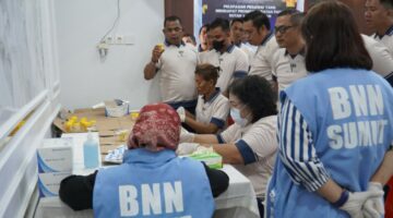 Tes Urine Pegawai Dan Warga Binaan Rutan Kelas I Medan, Wujud Komitmen Perangi Narkoba