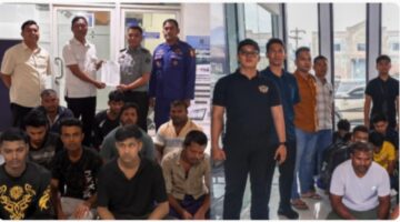 Kantor Imigrasi Belawan Bersinergi Dengan Ditpolair, 9 WNA Diamankan Dan Dideportasi Dari Sumut