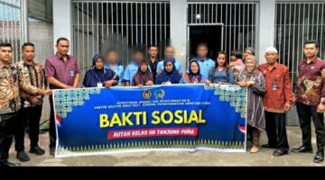Kembali Salurkan Bantuan Sosial Karutan Tanjung Pura Fokus Bagikan Bantuan Disetiap Minggunya