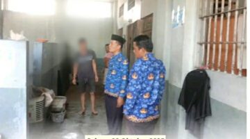 Kasubbag Tata Usaha Lapas Padangsidimpuan Lakukan Kontrol Blok Hunian, Pastikan Sarana & Prasarana Terjaga