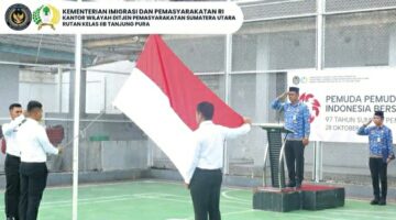 Kobarkan Semangat Persatuan Rutan Tanjung Pura Laksanakan Upacara Peringatan Hari Sumpah Pemuda ke-97