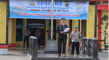 Polres Pelabuhan Belawan Gelar Upacara Sumpah Pemuda ke-97, Tekankan Semangat Persatuan Dan Pengabdian