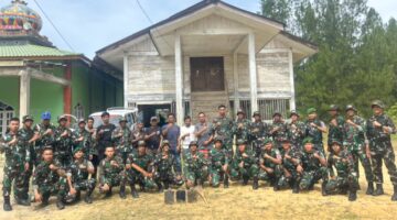 HUT INFANTERI KE-80: Yonif TP 855/RD Gelar Karya Bhakti Dan Bakti Kesehatan Di Desa Pepalan