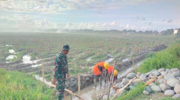 sinergi antara TNI, masyarakat, dan tim teknis BWS sudah mencapai progres fisik sebesar 2,15 persen pada tahap awal pelaksanaan. Rabu (22/10/2025) 
