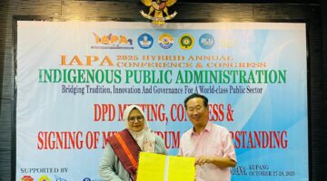 Kupang, Nusa Tenggara Timur, bertepatan dengan pelaksanaan Kongres dan International Conference IAPA (Indonesian Association for Public Administration), Selasa, 28 Oktober 2025.