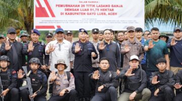 Bupati Gayo Lues Hadiri Apel Gelar Pasukan Pemusnahan 51,75 Hektare Ladang Ganja di Kecamatan Pining