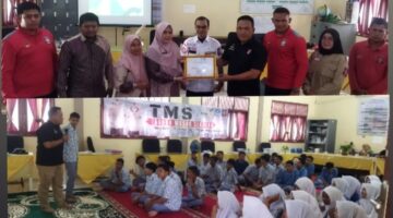 TAGANA ACEH, Melakukan Sinergitas Edukasi Mitigasi Bencana Bersama SMA Negeri I Darussalam