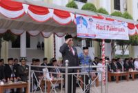 Bupati Pidie Jaya, H. Sibral Malasyi, MA, S.Sos., M.Si., bertindak selaku Inspektur  Upacara hari Pahlawan, Senin (10-11) foto.ist