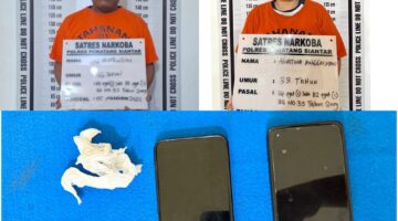 Pasutri Tidak Berkutik Saat Ditangkap Polres Pematangsiantar Miliki Sabu 2 Paket