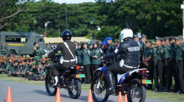 Pomdam IM Ajak Prajurit Tertib Berlalu Lintas Lewat Pelatihan Safety Riding