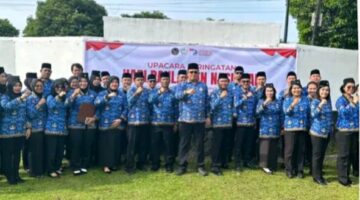Pegawai Bapas Palangka Raya Ikuti Upacara Peringatan Hari Pahlawan 2025 Di Kanwil Ditjenpas Kalteng