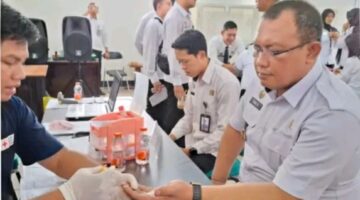 Bapas Palangka Raya Ikuti Donor Darah Peringati Hari Bakti Kemenimipas Pertama