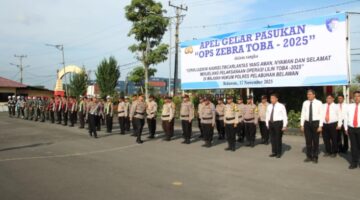 Polres Pelabuhan Belawan Laksanakan Apel Gelar Pasukan Operasi Zebra Toba 2025, Berkomitmen Menjaga Kamseltibcarlantas