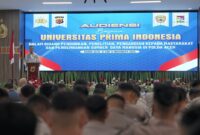  Irjen Pol. Drs. Marzuki Ali Basyah didampingi Wakapolda Brigjen Pol. Ari Wahyu Widodo serta para pejabat utama, menerima audiensi dari civitas akademika Universitas Prima Indonesia (UNPRI) Medan di Gedung Presisi Polda Aceh, Selasa, 11 November 2025.